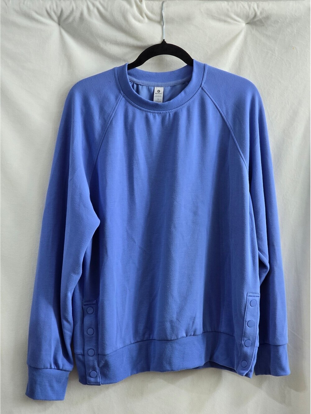 90 Degree by Reflex Softlite Scuba Sophie Sweatshirt in Light Blue, Size Large